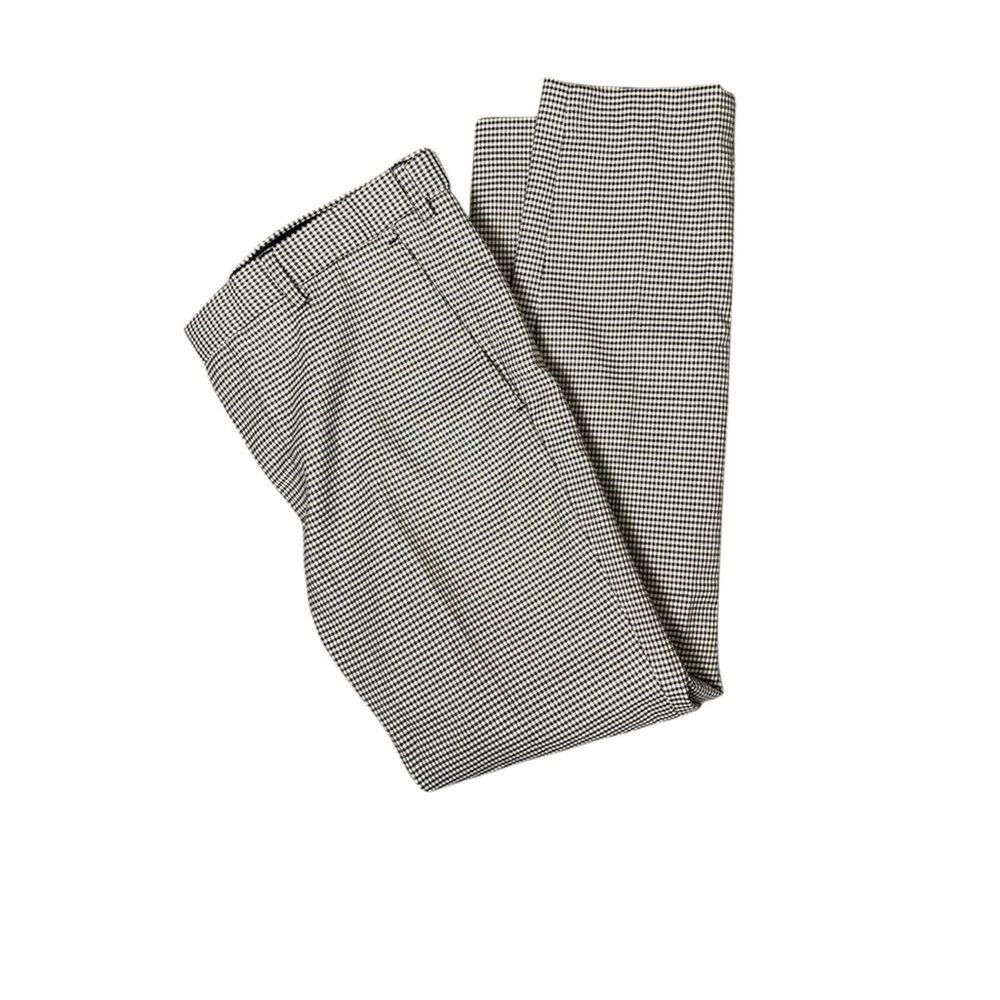 NWT H&M Houndstooth Skinny Fit Coupe Moulante Stretch Ankle Trousers Women's 33
